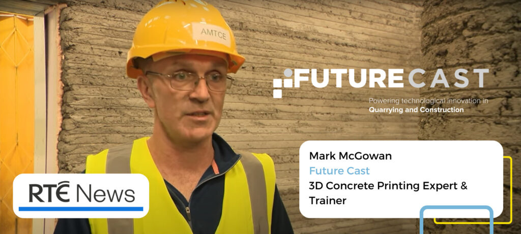 Mark McGowan 3D Concrete Printing Trainer on RTE News