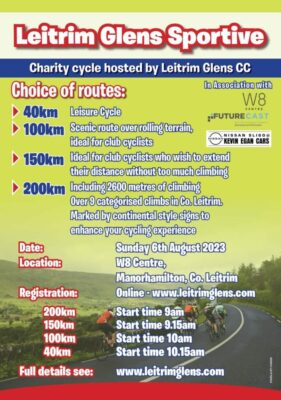 Leitrim Glen Sportive Club Charity Cycle Event Flyer